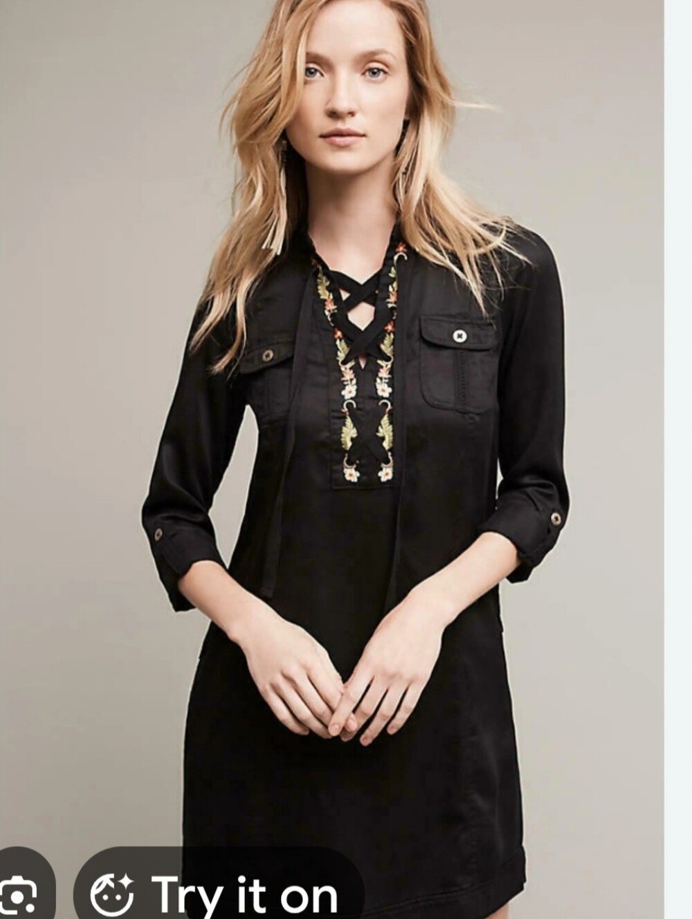 HOLDING HORSES Black Top with Accent Stitching